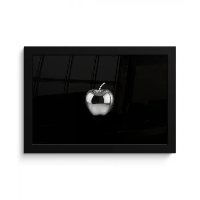 Appel - Metallic - Symmetrisch fotolijst zwart zonder passe partout klein -3d