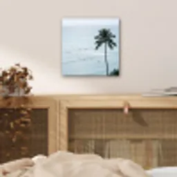 Oceaan - Palmbomen - Surfers aluminium wit klein -sfeer3