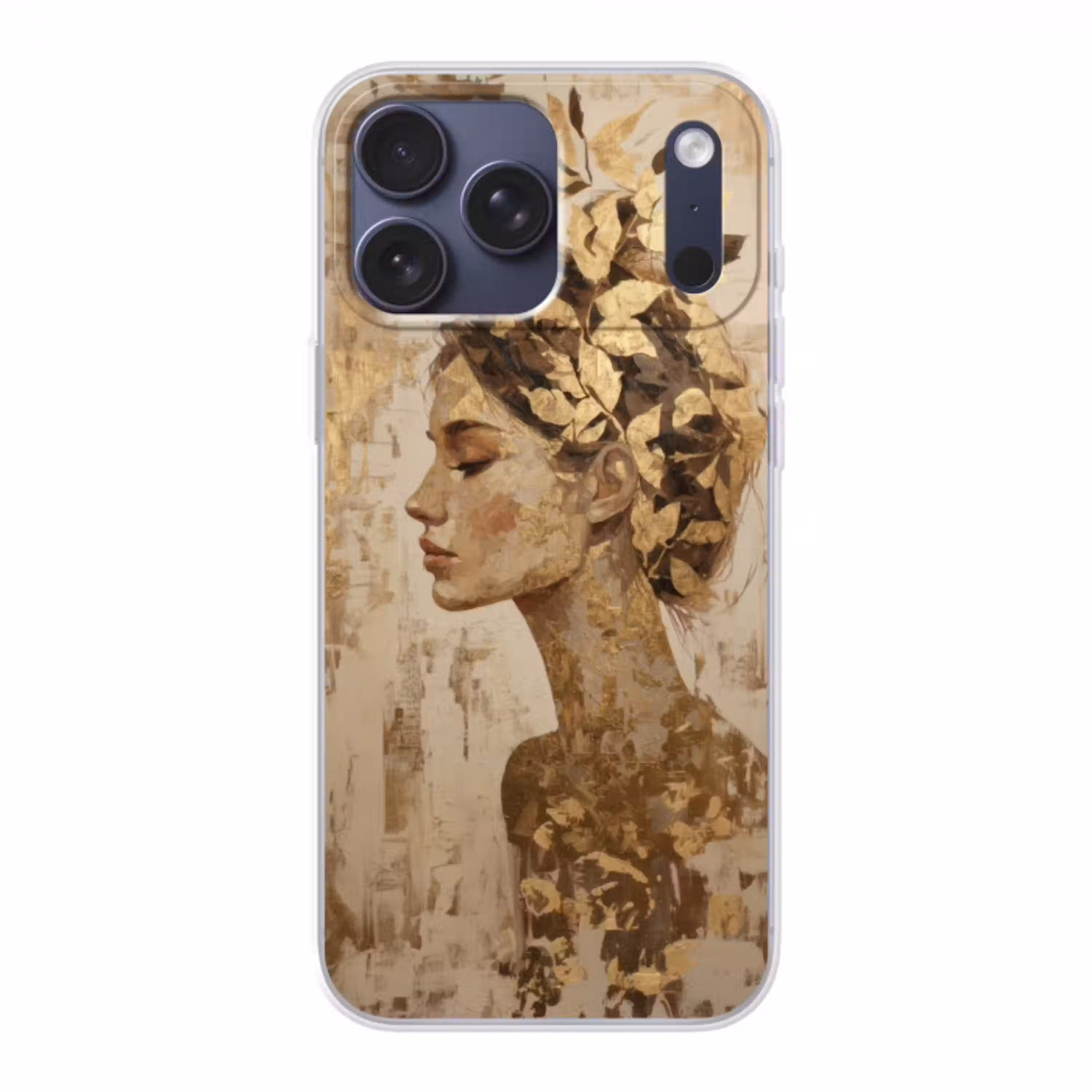 Vrouw - Goud - Abstract - Textuur Telefoonhoesje iPhone 17 Pro Max klein -3d