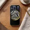Sardines - Vissen - Rond - Zwart Telefoonhoesje iPhone 17 Pro klein -sfeer1