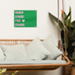 Amor - Valentijn - Groen - Tekst tuinposter los doek klein -sfeer7