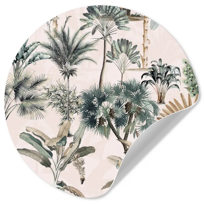 Bladeren - Monstera - Jungle - Tropical Wandcirkel behangsticker klein -3d