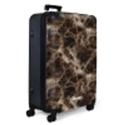 Bruin - Goud - Marmer NBS - Large koffer - Volwassenen Unisex groot -product1