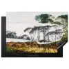 Italiaans landschap parasoldennen - Kunst - Hendrik Voogd - Schilderij - Zwart wit - Oude meesters Inductie beschermer vinyl 3mm klein -3d