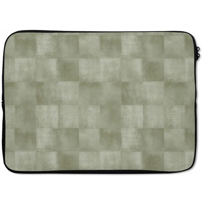 Vlakken - Rustiek - Groen laptophoes neopreen klein 279 -zkaufland3dotto
