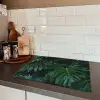 Monstera -  Inductie beschermer - Bladeren - Tropical - Afdekplaat voor kookplaat Inductie beschermer vinyl 3mm groot -sfeer3