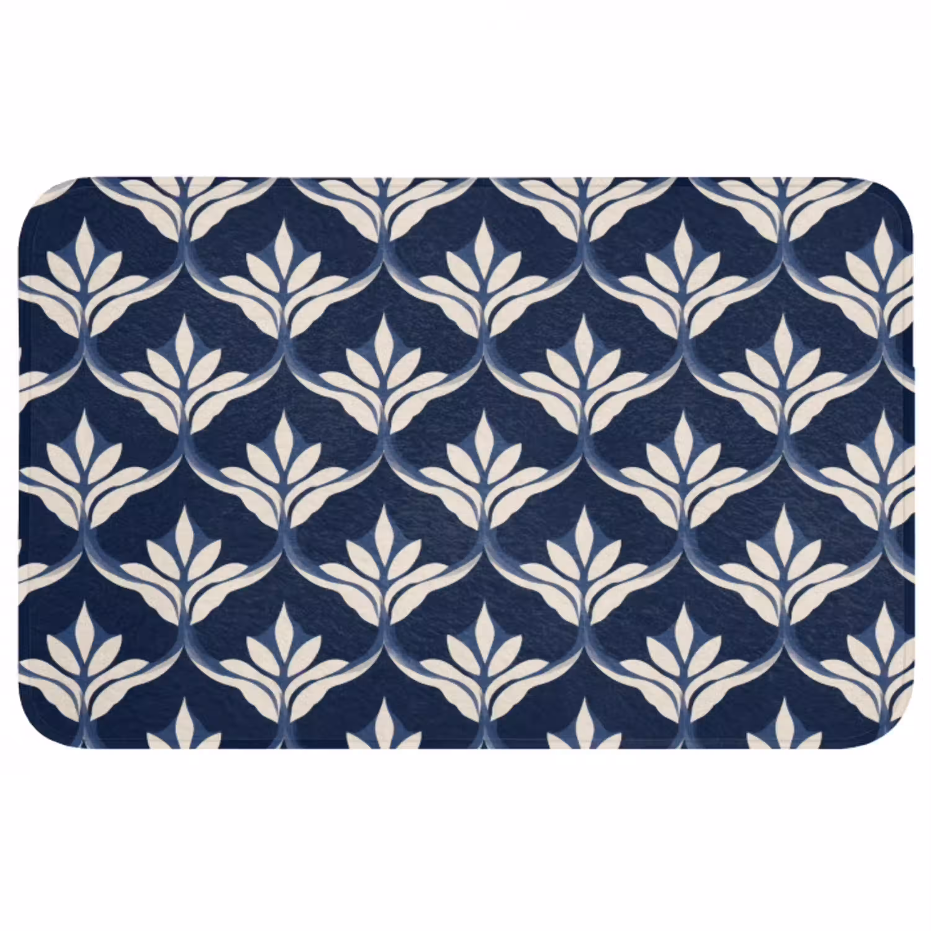 Modern - Ontwerp - Blauw Badmat middel 997 -3d