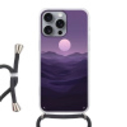 Heuvels - Paars - Mist - Zon Hoesje iPhone 16 Pro Max met koord klein -3d
