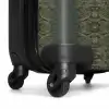 Grijs groene slangenhuid met symmetrische schubstructuur NBS - Handbagage koffer - Kinderen Unisex middel -wiel