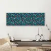Golven - Retro - Blauw - Patroon canvas 2cm klein 828 -sfeer6