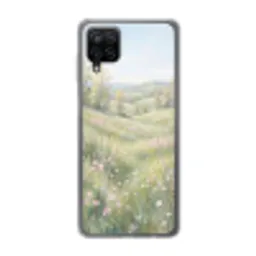 Bloemen veld - Bloemen - Groen Telefoonhoesje Samsung Galaxy A12 klein -3d