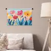 Illustratie - Bloemen - Kleurrijk Wandkleed katoen klein -sfeer4