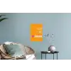 Oranje - Love - Valentijn Muursticker klein -plant