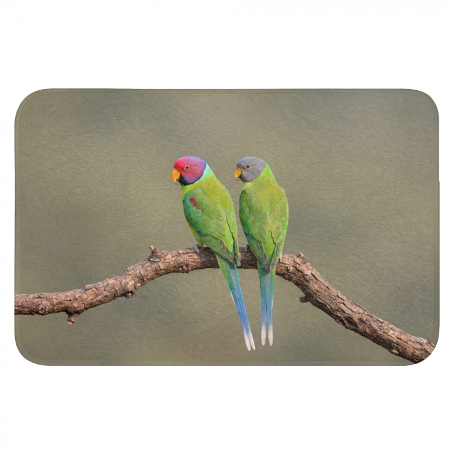 Papagaai - Tak - Natuur - Kleurrijk Badmat klein -3d
