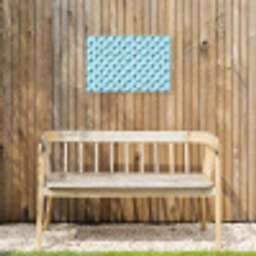 Golf - Ballen - Blauw Tuinposter op houten frame 2 cm dik klein 845 -sfeer4