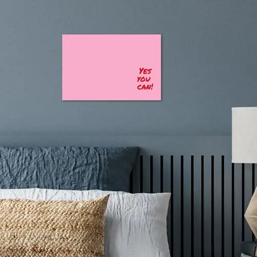 Yes you can do it - Rood - Roze poster papier klein -sfeer2