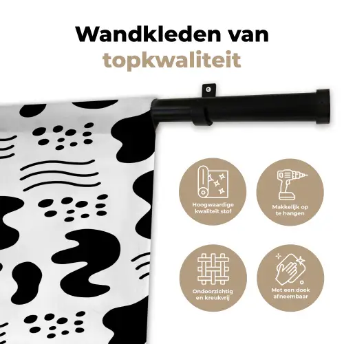 Abstact - Vormen - Asymmetrie Wandkleed katoen klein 269 -sfeer2