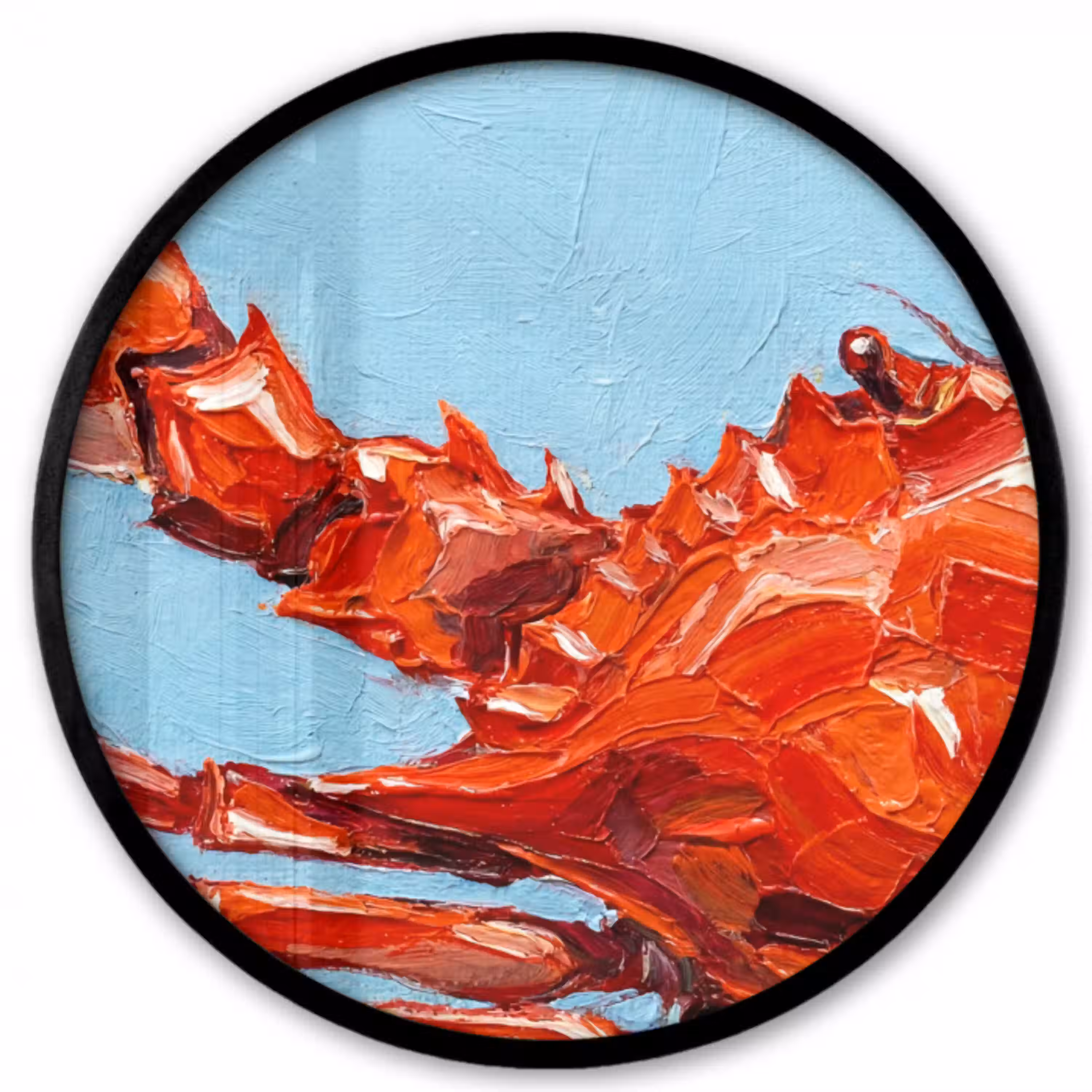 Krab - Zee - Dieren - Abstract - Rood Fotolijst rond zonder passe partout klein -3d