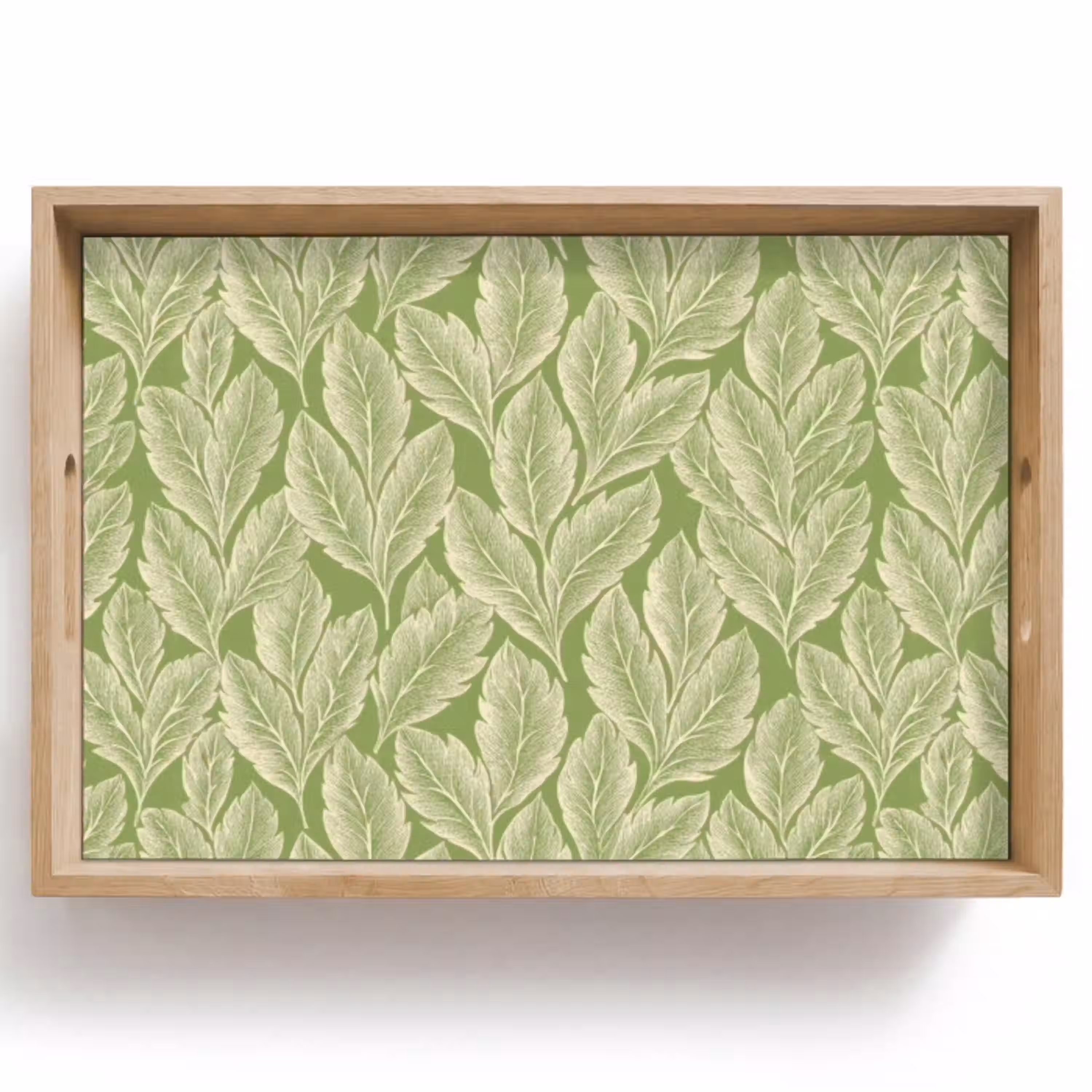 Groen - Botanisch - Bladeren - Vintage - Patroon Dienblad Rechthoek middel 910 -z3d_shopping