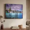 New York - Skyline - Stad - Kleuren Textielframe zwart klein -sfeer3