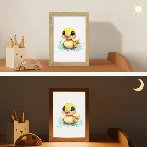 Eendje - Badeend - Geel Light Box met kabel klein -sfeer3_kind