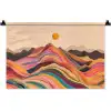Zon - Kleurrijk landschap - Bergen Wandkleed katoen klein -zz3d