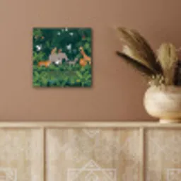 Tropisch - Jungle -  Groen aluminium wit klein -sfeer4