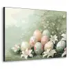Paaseieren - Pasteltinten - Bloemen Textielframe zwart klein -3d