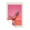 Disco - Peper - Roze Muursticker klein -3d