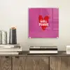 Girl power - Hart - Roze - Rood plexiglas 5mm klein -sfeer1