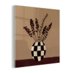 Minimalistisch - Vaas - Bloemen - Bruin plexiglas 5mm klein -z3d