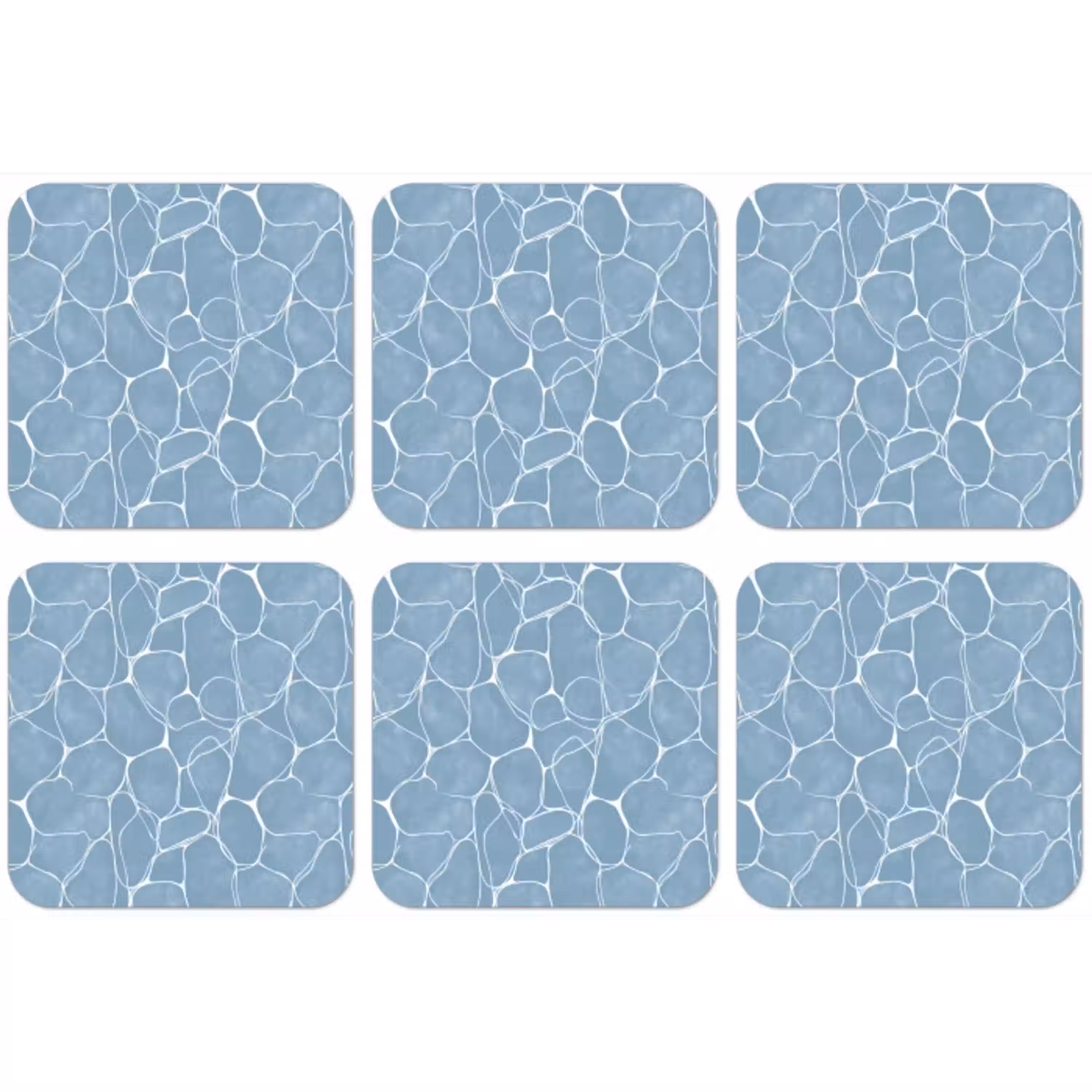 Organisch - Patroon - Blauw onderzetter kurk middel 366 -zkaufland3dotto