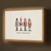 Notenkrakers - Minimalistisch - Kerst - Beige Light Box met batterij (Wandlamp) middel -z3d_website