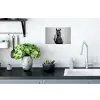 Lama - Flessen - Zwart - Wit Muursticker klein -keuken