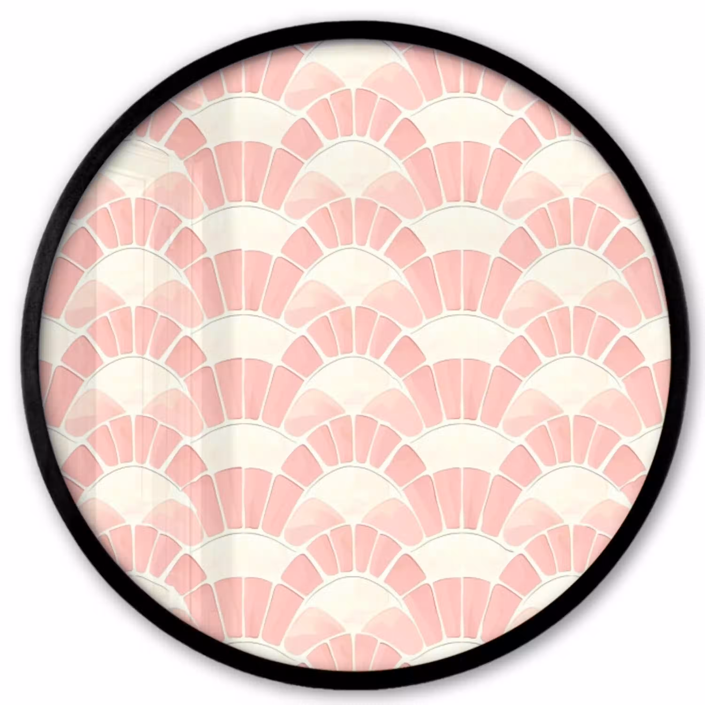 Roze - Waaiers - Mozaïek - Patroon Fotolijst rond zonder passe partout klein 856 -3d
