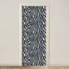 Zebra - Patroon - Blauw - Beige deurposter klein 289 -3d_beige