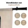 Grafisch gebogen motief - Beige Wandkleed katoen klein -sfeer2