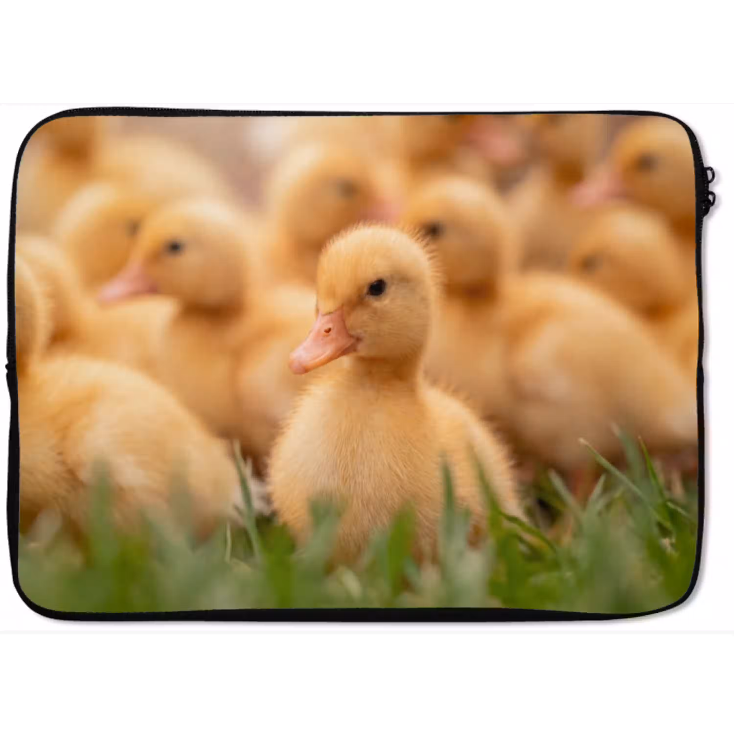 Pijltje - Eend - Natuur - Geel laptophoes neopreen klein -zkaufland3dotto