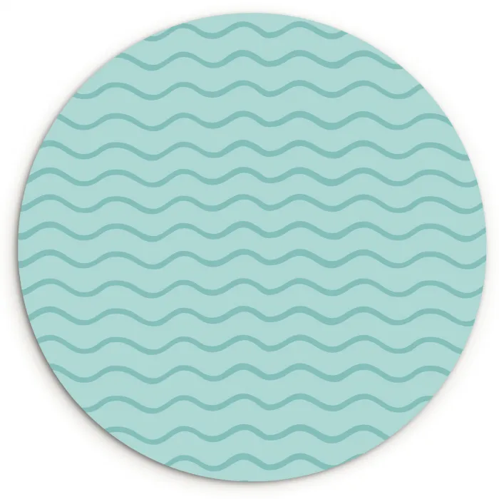 Zee - Dieren - Bluewave - Blauw Wandcirkel plexiglas klein 852 -3d