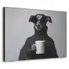 Coltrui - Hond - Bril - Mok Textielframe zwart klein -3d