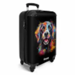 Hond als kleurrijke graffiti art NBS - Handbagage koffer - Unisex middel -productfoto_3d