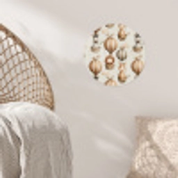 Safari - Luchtballonen - Taupe Wandcirkel behangsticker klein 186 -sfeer4