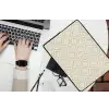Floraal - Ornament - Beige laptophoes neopreen klein 279 -bureau