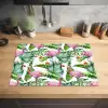 Bladeren - Flamingo - Bloemen - Jungle Inductie beschermer vinyl 3mm klein -sfeer5