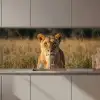 Leeuwin - Gras - Geel keuken achterwand 2 middel zz_3dshopping
