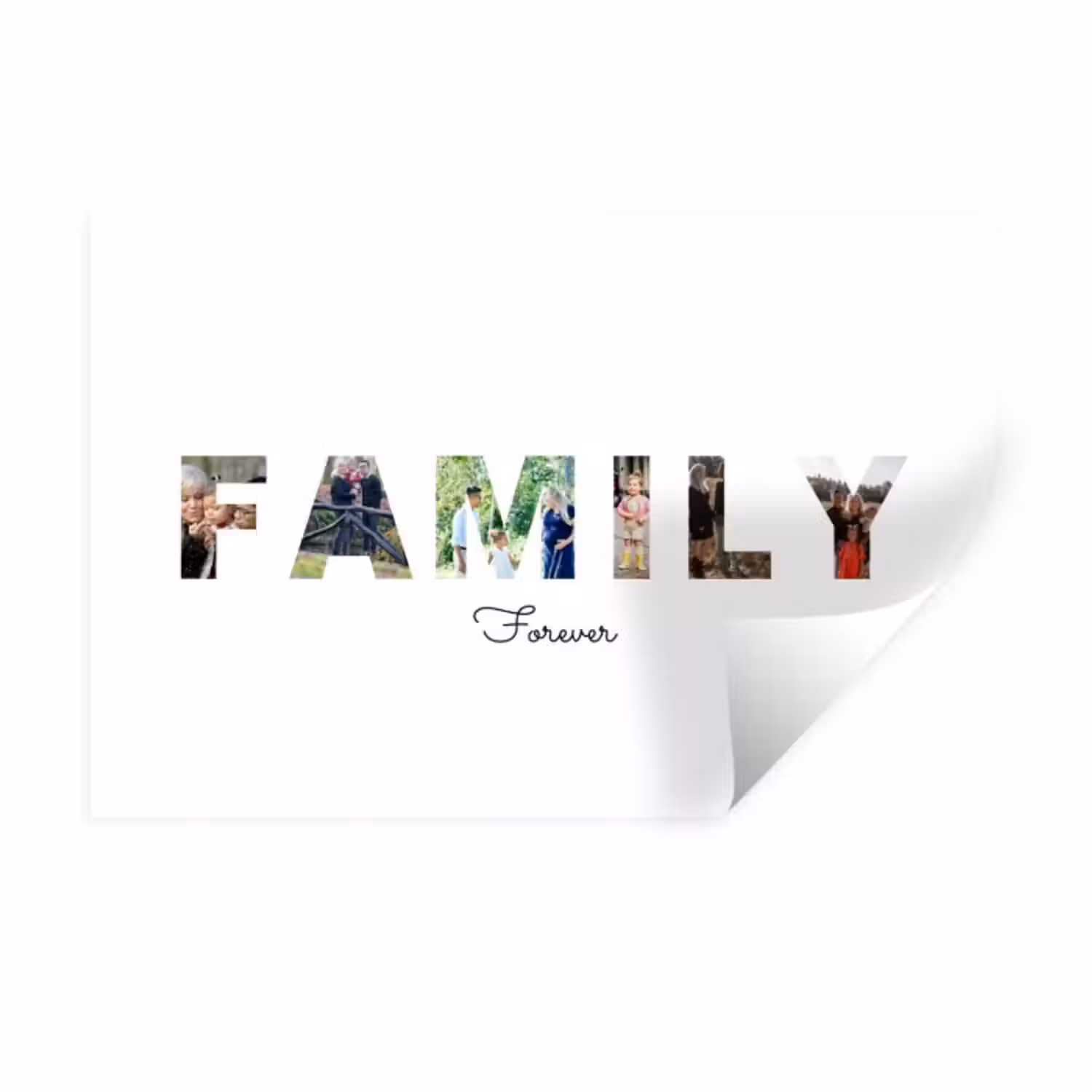 Gepersonaliseerde muursticker - Family - Lettercollage