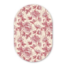 Pioenrozen - Modern -  Rood Wandcirkel Ovaal Aluminium middel 839 -3d