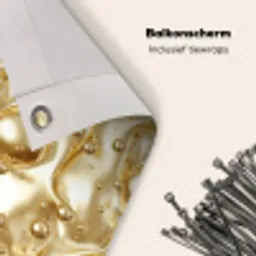 Vloeibaar - Druppels - Goud Balkonbeschermer Duitsland klein 596 -closeup_NL