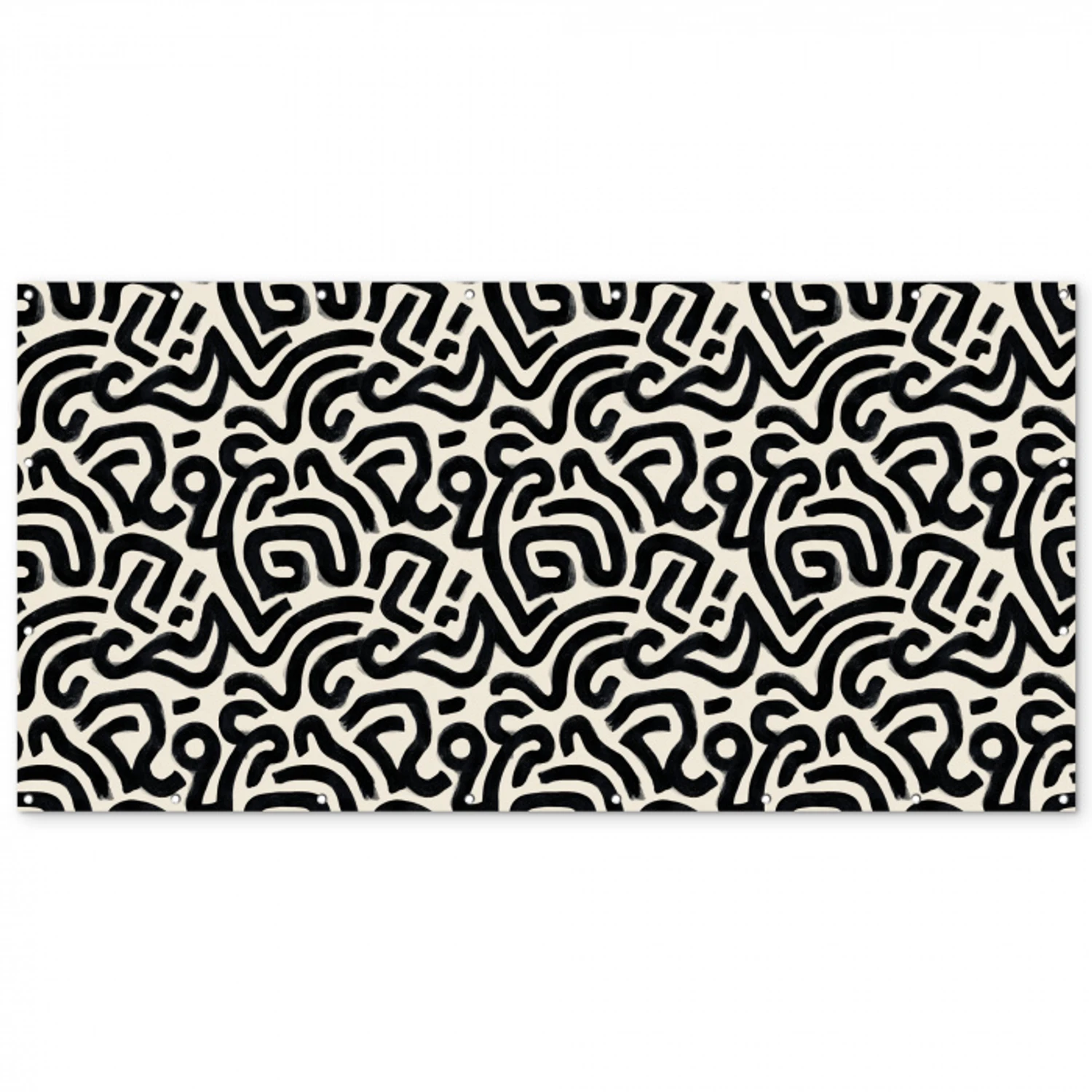 Modern - Abstract - Zwart Balkonbeschermer Duitsland klein 596 -zz_3d