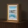 Landschap - Winter - Meer - Bergen - Uitzicht - Doorkijk - Licht Light Box met kabel (Tafellamp) klein -z3d_website